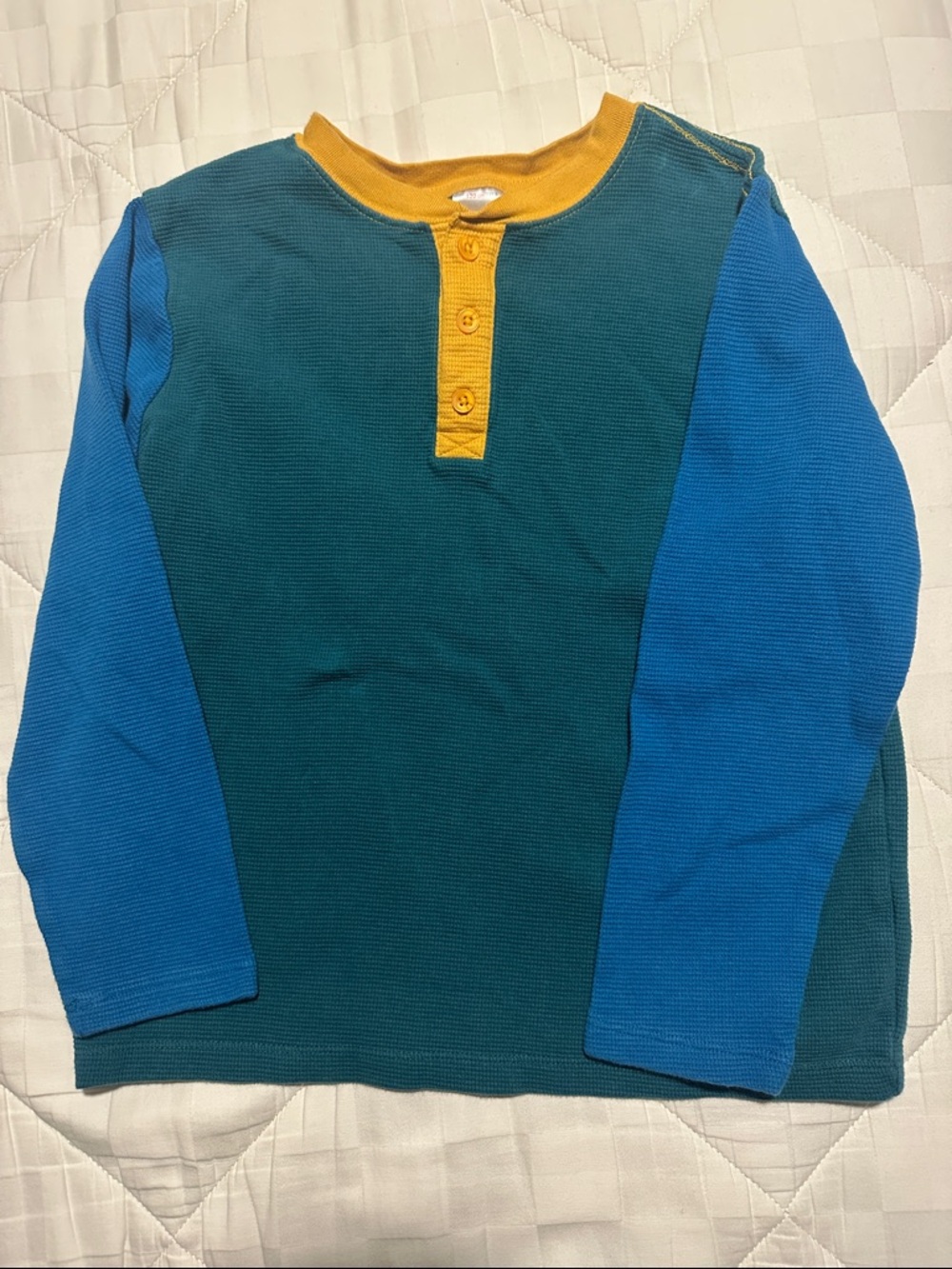 Hanna Andersson Boys' Long-Sleeve Colorblock Henley Top